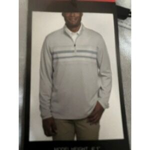 Pebble Beach Men's Gray Performance 1/4 Zip Pullover Long Sleeve Shirt Size L